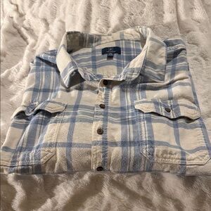George Casual Blue and Cream Button Down Shirt
